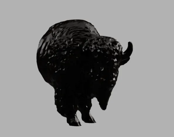3d Bison Magnet
