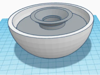 snack bowl with hole for shells