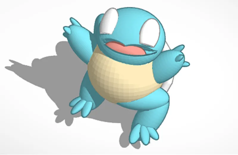3D printable Squirtle Pokemon!