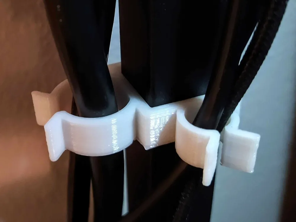 Table Cable Clipper Customizable Cable Clip for Square Desk/Table Legs by Caveman - MakerWorld