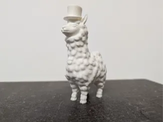 llama with hat