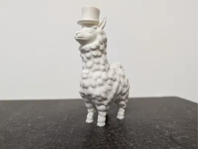 llama with hat