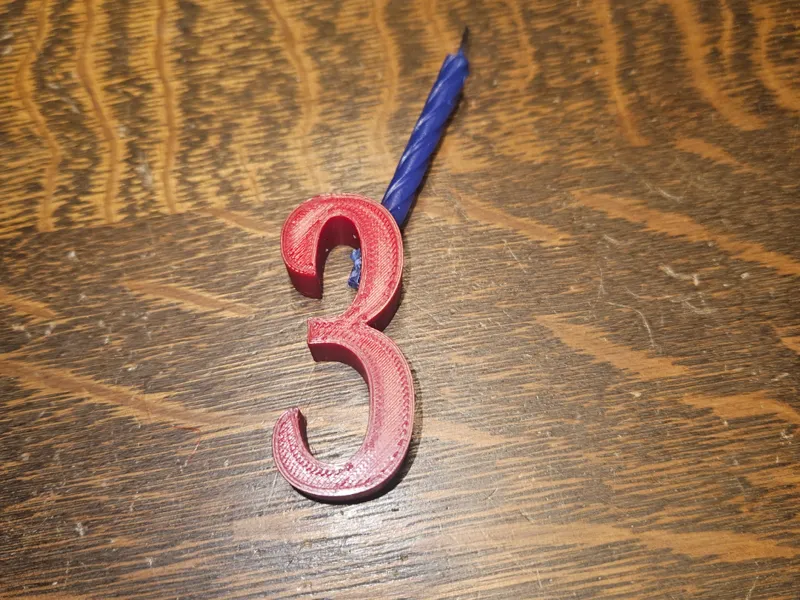 back 3 candle holder for cake