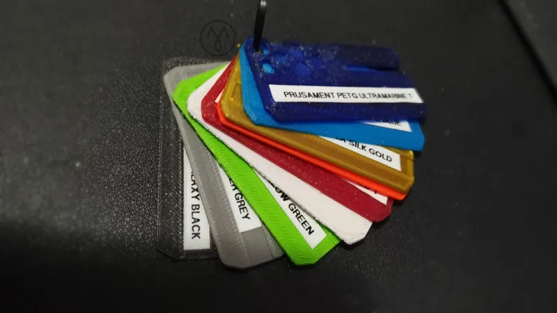 Quick and inexpensive filament colour chart
