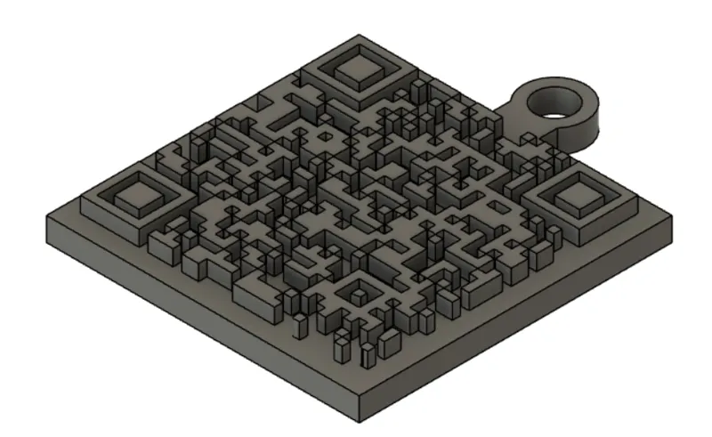 Rick Roll QR Code Keychain