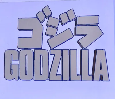 Godzilla sign - Free 3D Print Model - MakerWorld