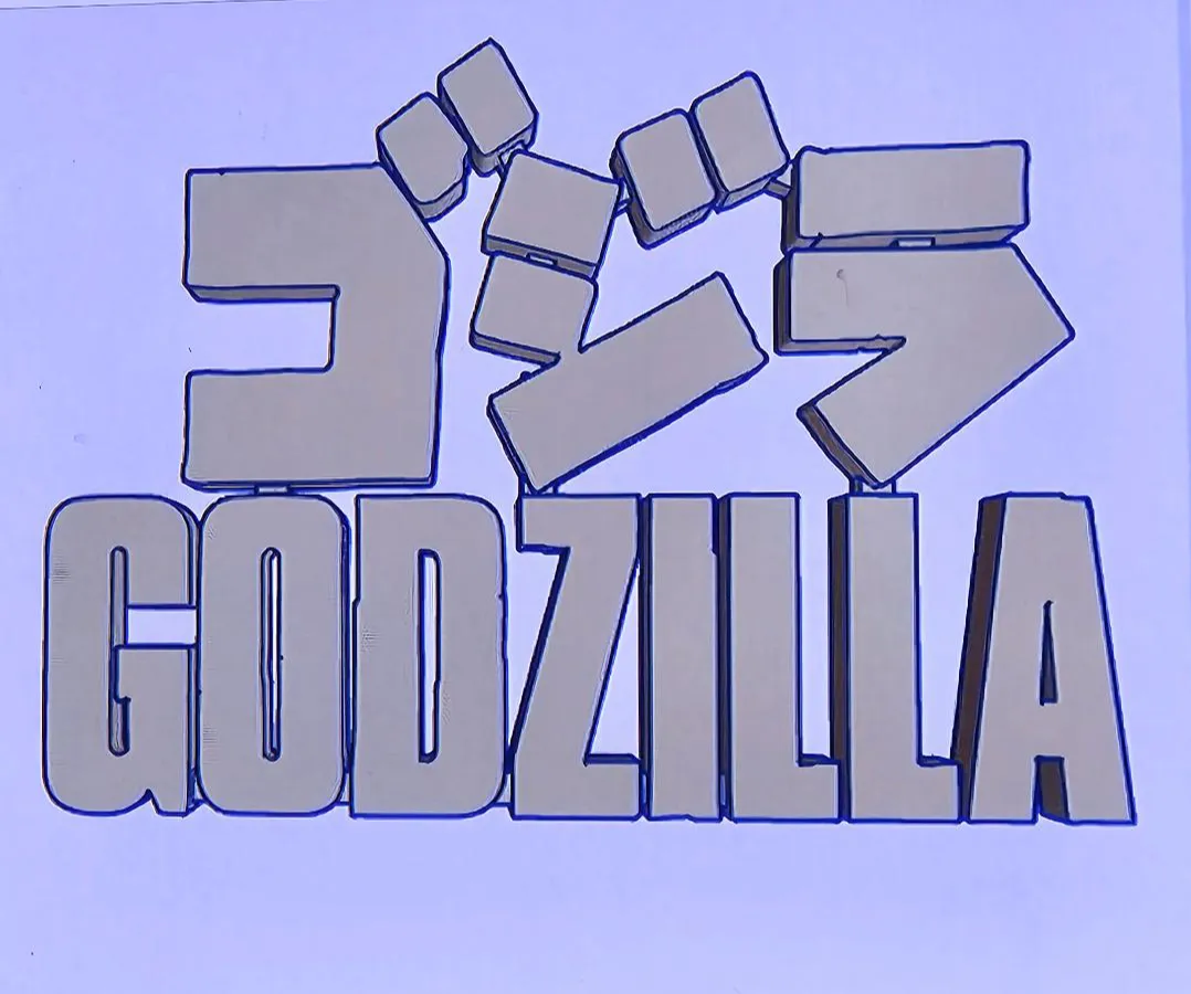 Godzilla sign - Free 3D Print Model - MakerWorld