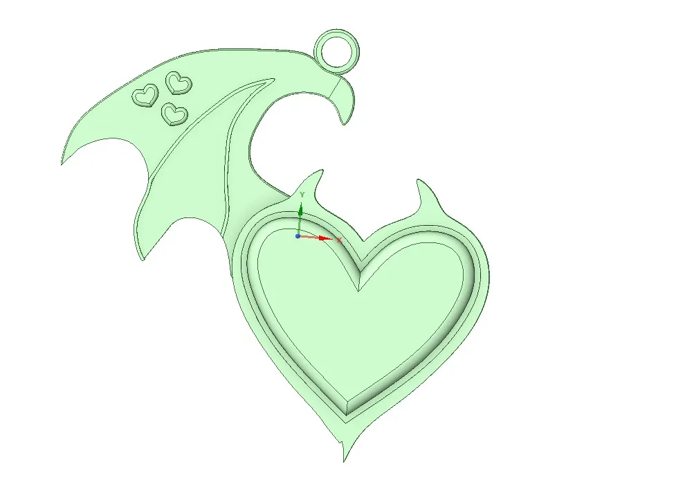 Gothic-Heart Earring view 3