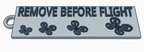 Drone Keychain - 'Remove before fly'
