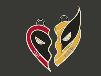 Deadpool Wolverine Best Friends Pendant 