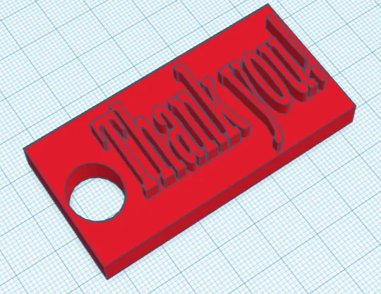 thank you keychain 
