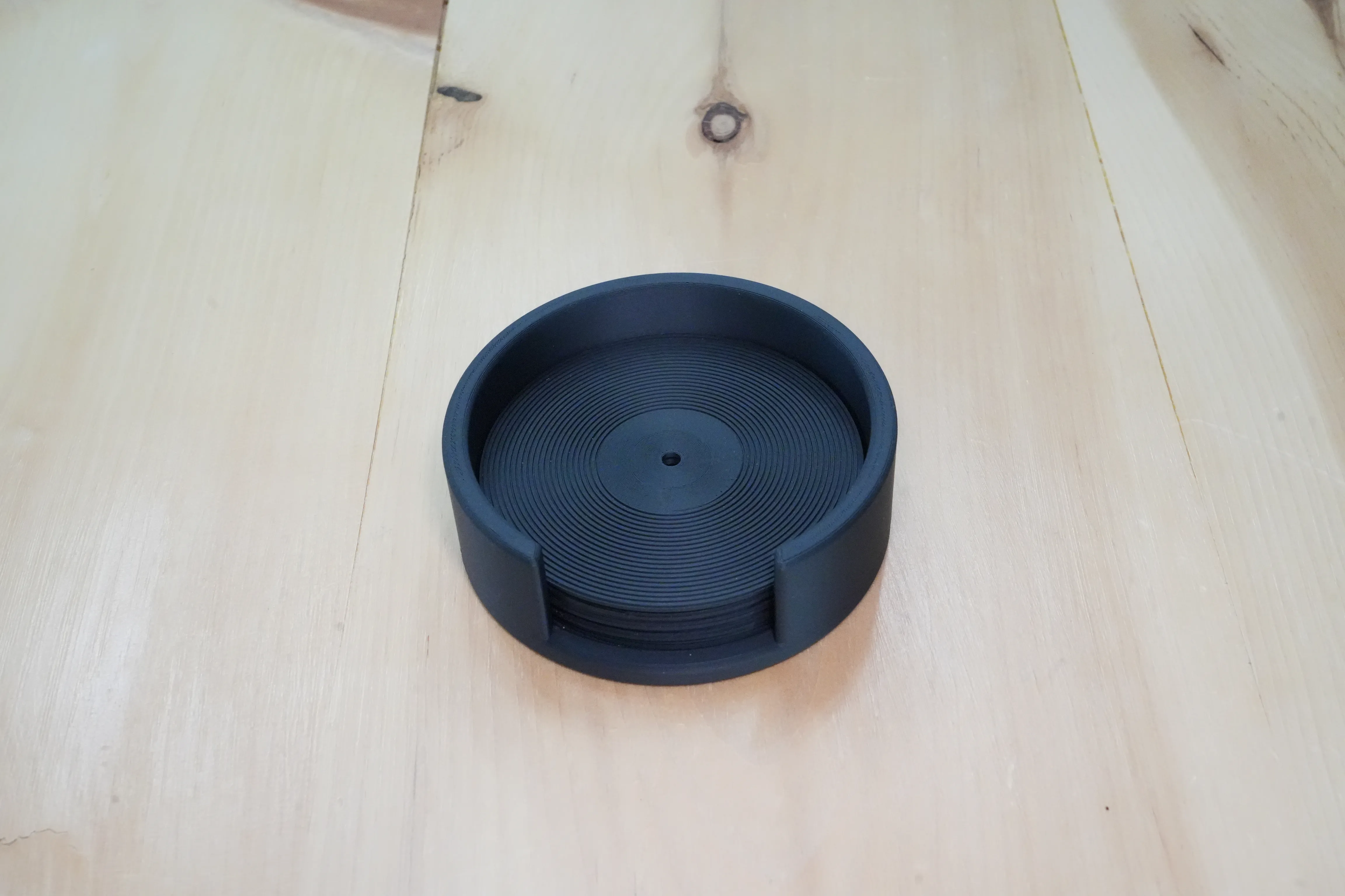 Vinyl Record Coaster in the 4 inch Coaster Stand