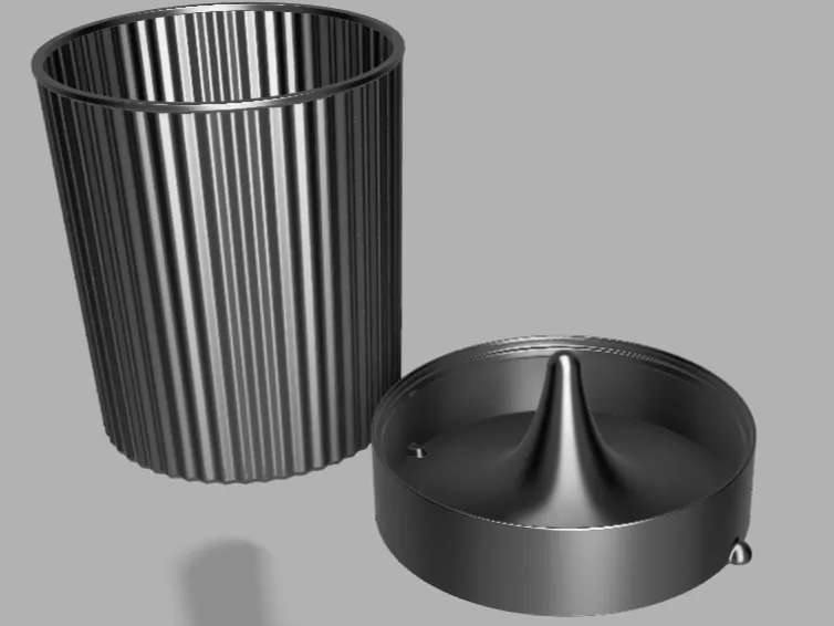 Trash Can With Swing Lid