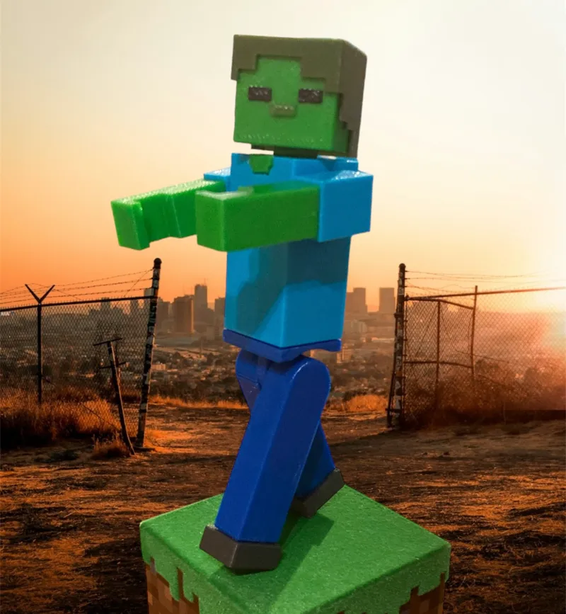 Minecraft Zombie movable toy figurine