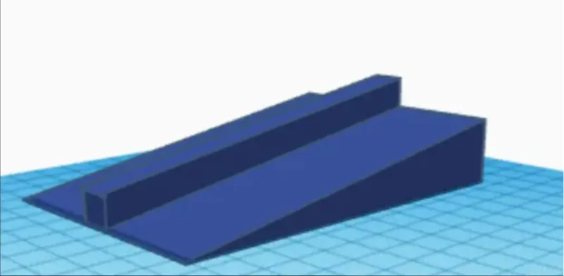Minature (mini) skateboard ramp with bar