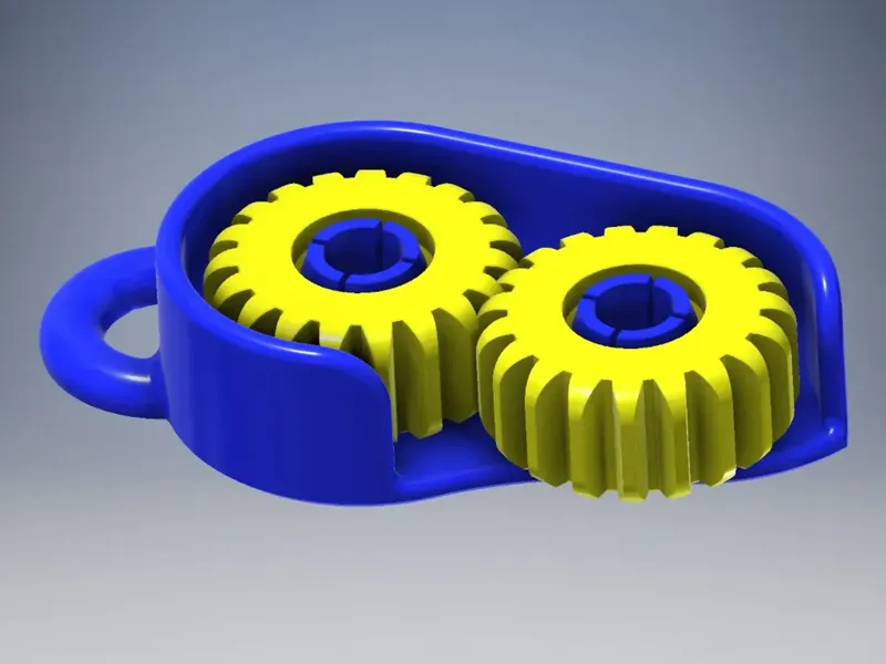 Fidget Gear Keychain