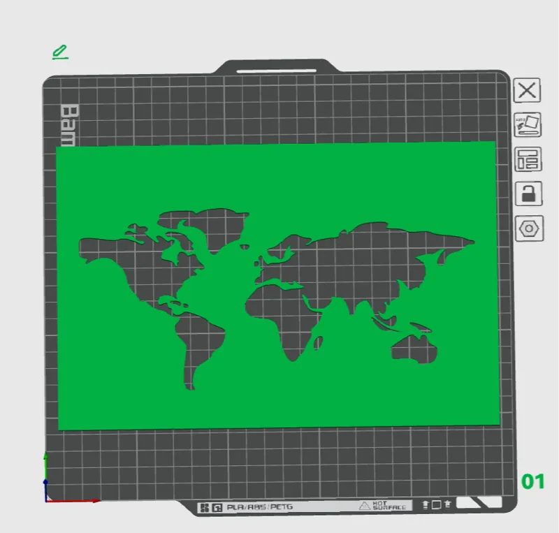 world map stencil