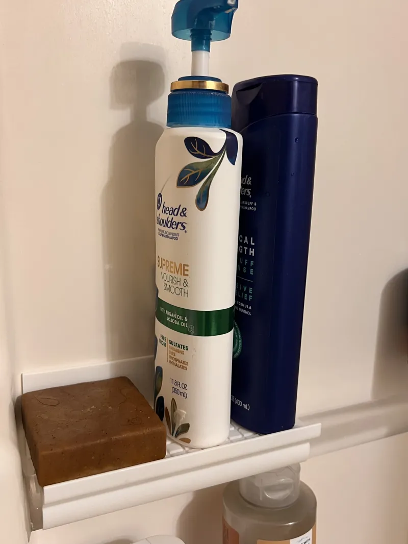 Snap-Fit Shower Shelf Remix - Drain, Soap Spot