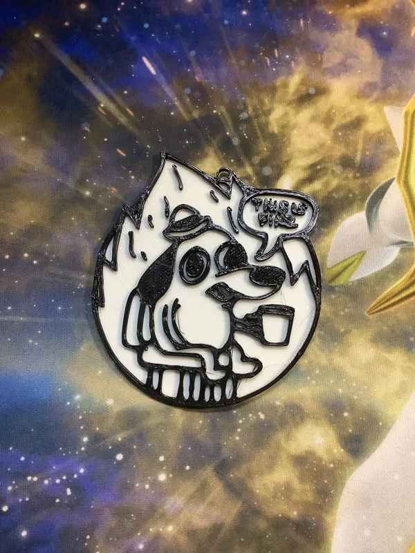 This is fine meme keychain