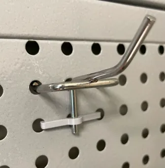Peg board hook clip (洞洞板挂钩固定夹)