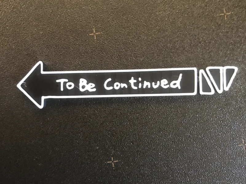JoJo ''to be continued'' fridge magnet/ keychain
