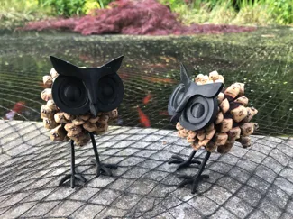 Pinecone owl figure