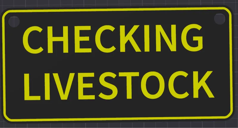 Checking Livestock sign