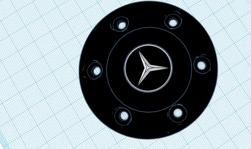 lochitech g29 g920 g923 927 center cap mercedes