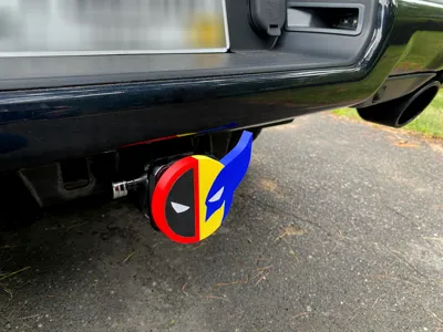 Deadpool and Wolverine Trailer Hitch Cover
