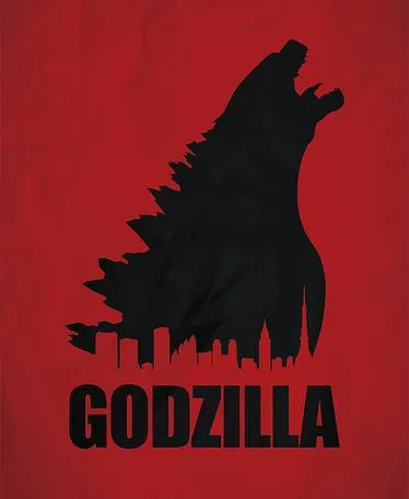 Godzilla Square Print