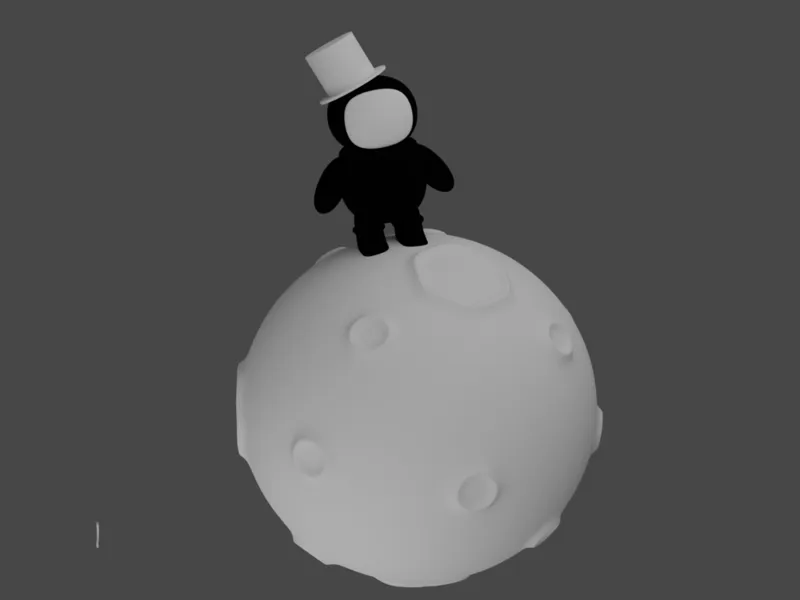 Old Fashioned Astronaut chilling on the moon.