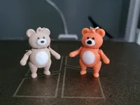 Boucle d'oreille ours en peluche articulée — photo 1