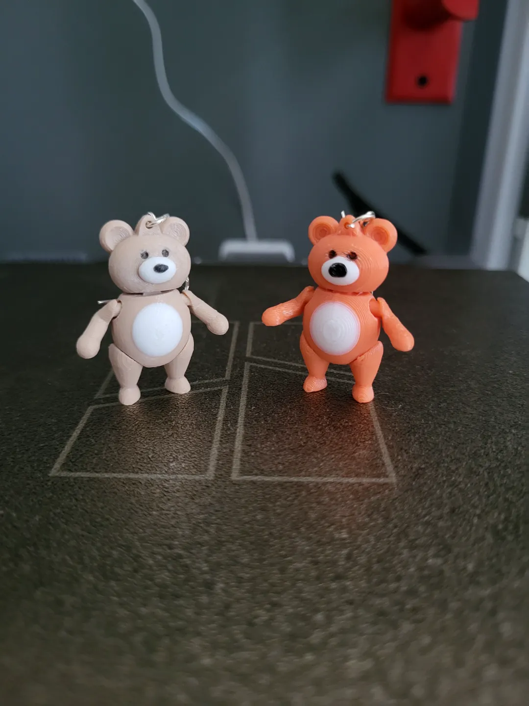 teddy bear earring articulated view 2
