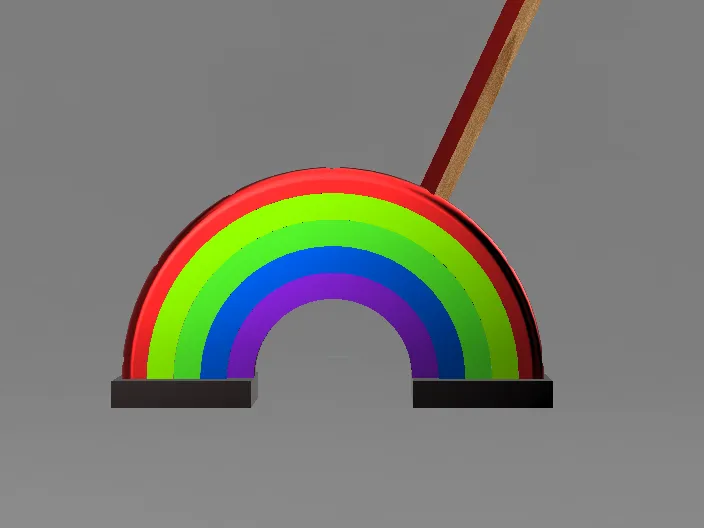 Rainbow pencil holder