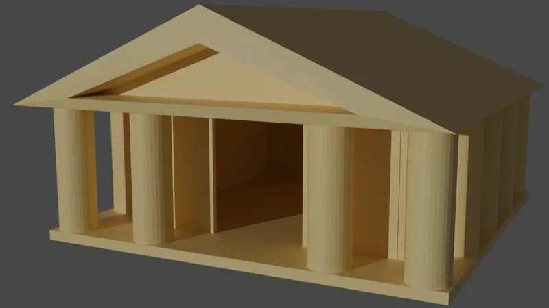 Greek Style Worshipping Temple