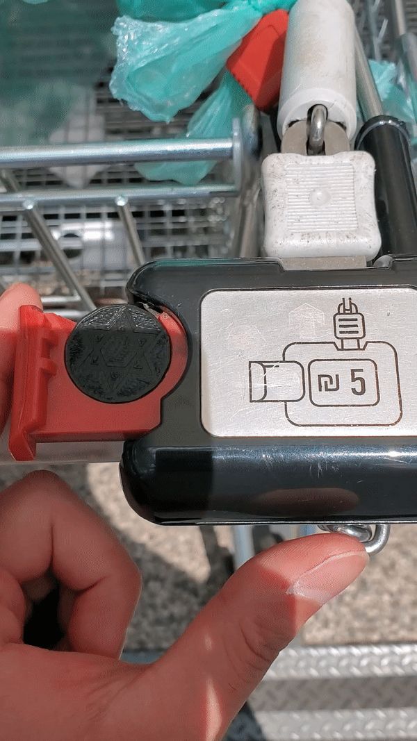 5 Shekel coin(ILS) for Shopping cart (Israel)