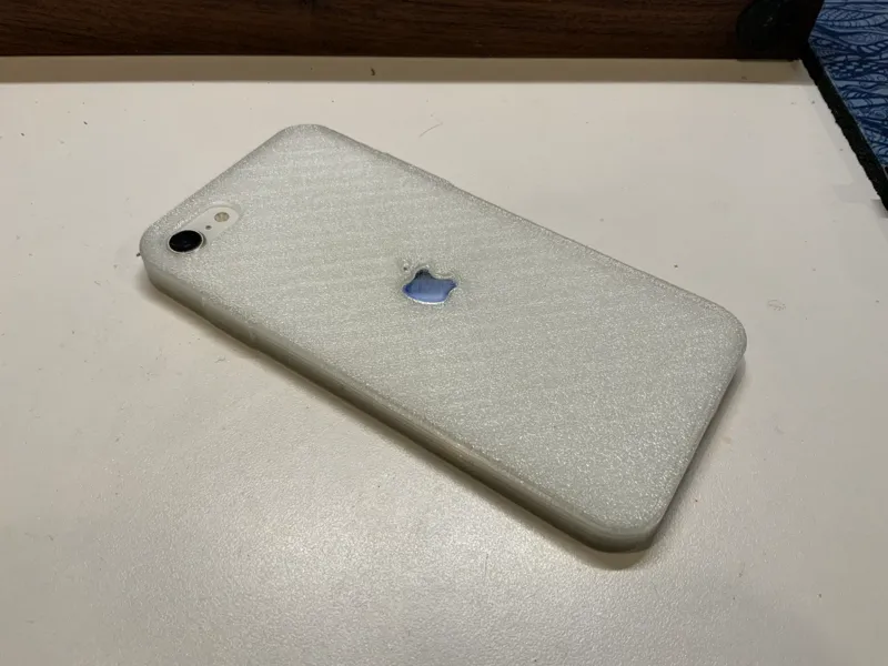 iPhone SE TPU手机壳直边Logo镂空设计