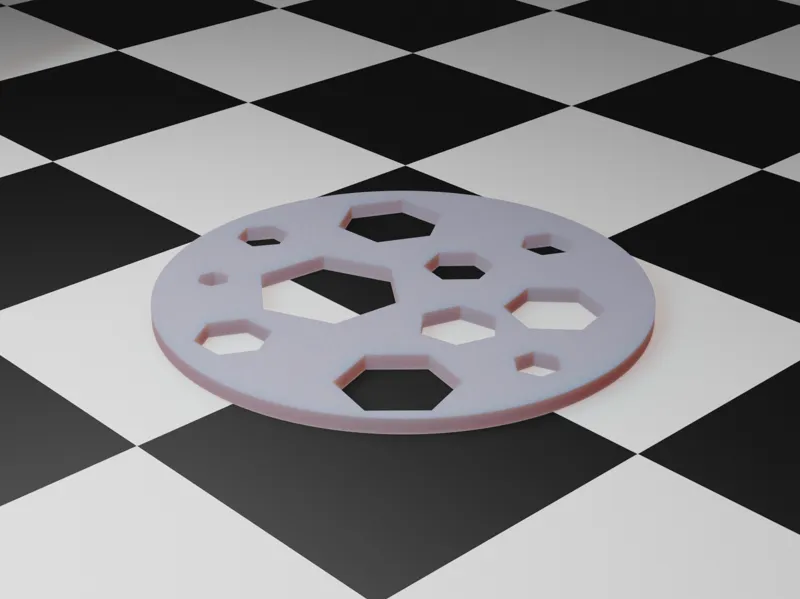 Coaster with hexagons