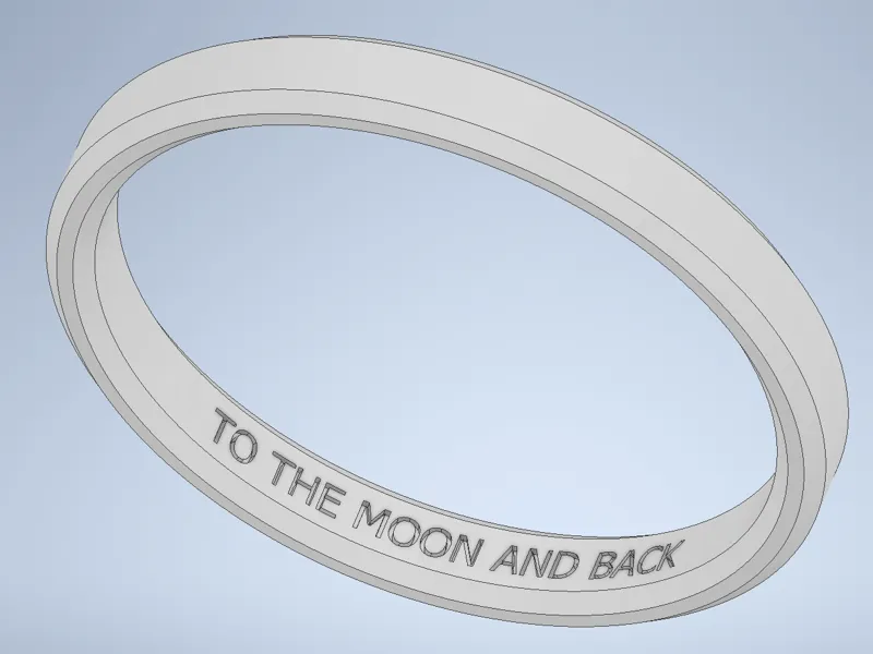 21mm ring "TO THE MOON AND BACK"