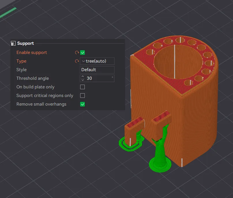 A computer screen shot of a support

Description automatically generated