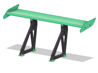 Adjustable spoiler for RC cars