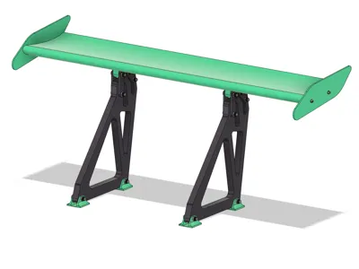 Adjustable spoiler for RC cars