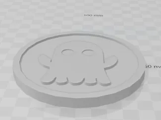 Coaster with a ghost 