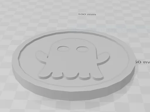 Coaster with a ghost 