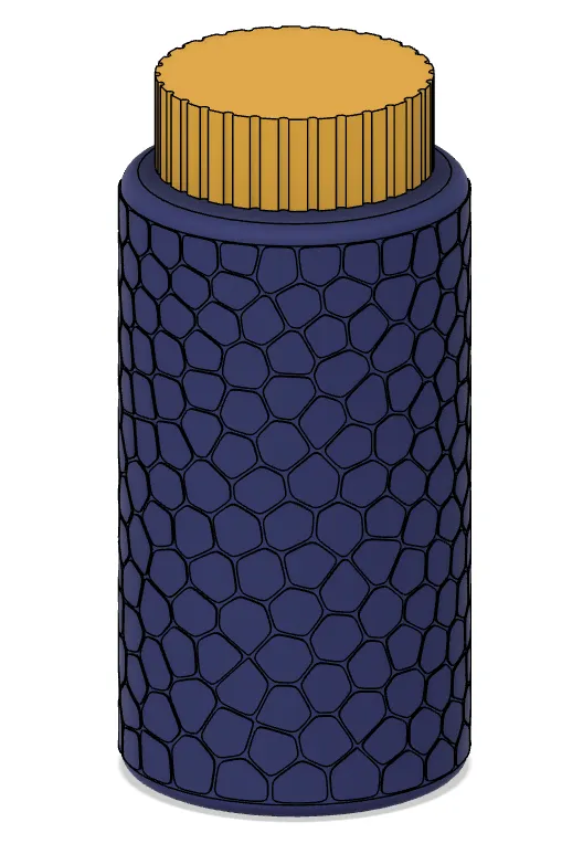 Botella con rosca Voronoi