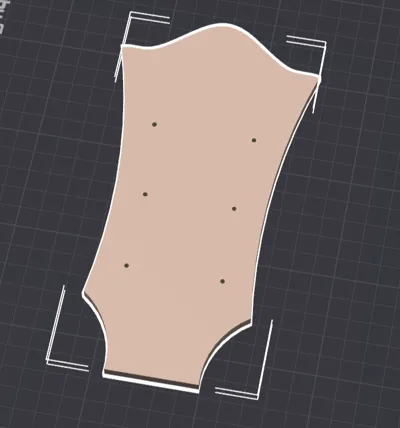 Jerry Garcia Tiger Style guitar head template