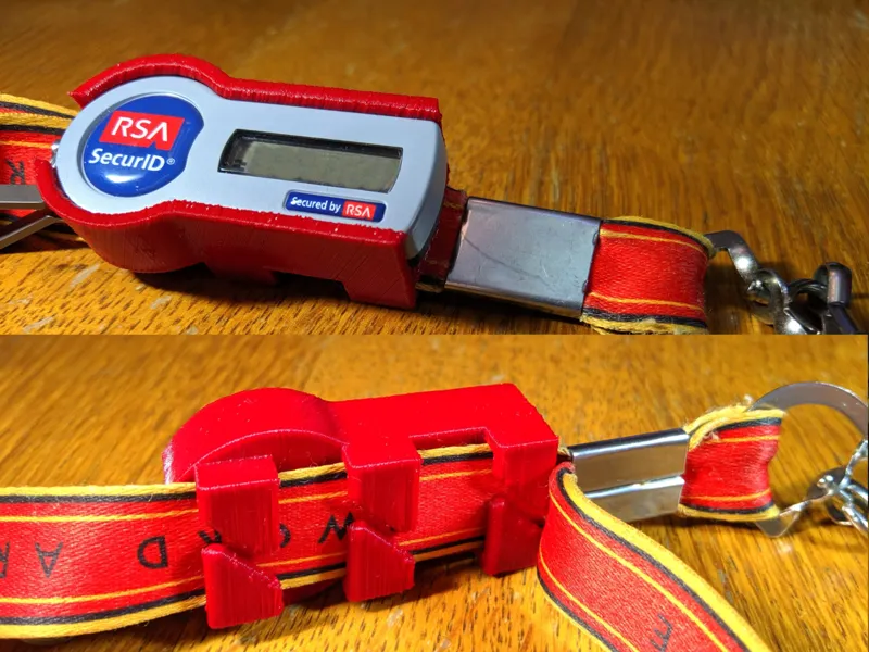 RSA lanyard holder
