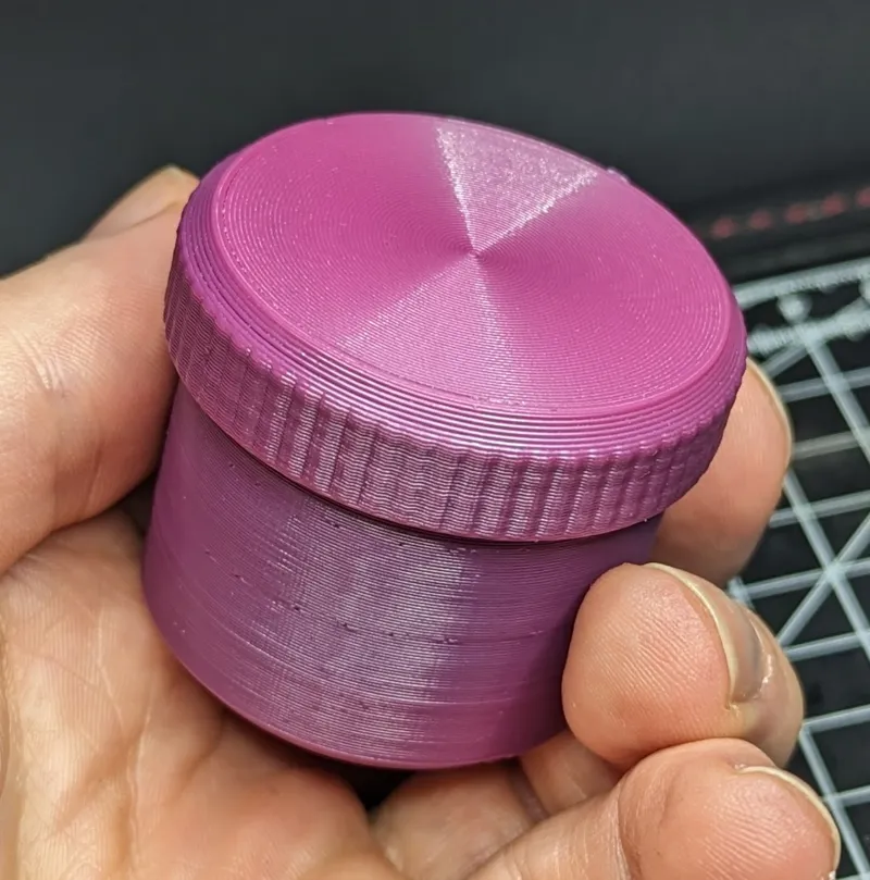 Small Round Container with Knurling