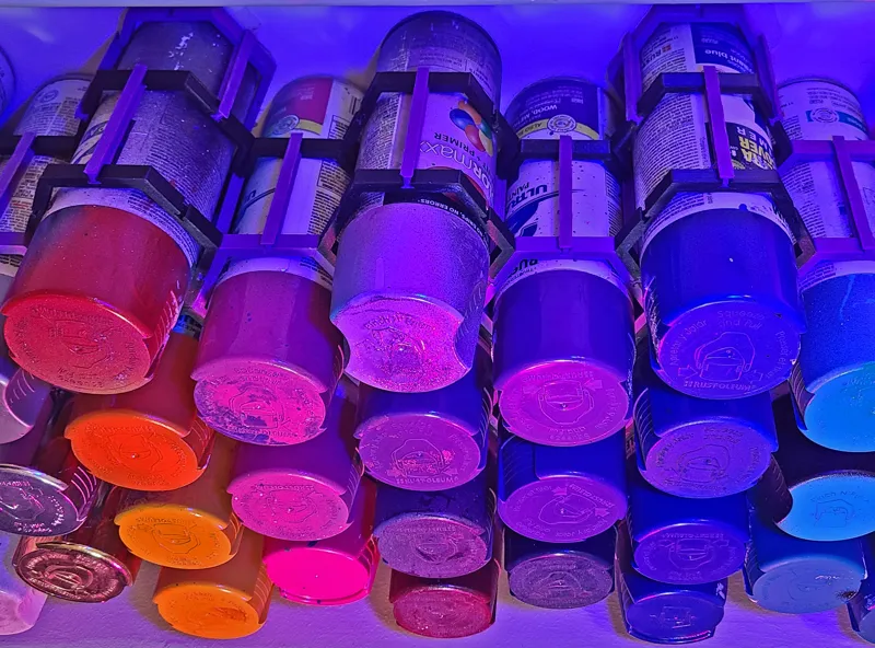 Modular Hexagon Spray Can Rack