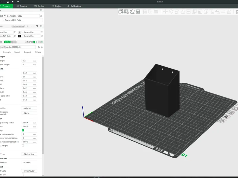 Simple wallhang for pencils etc.